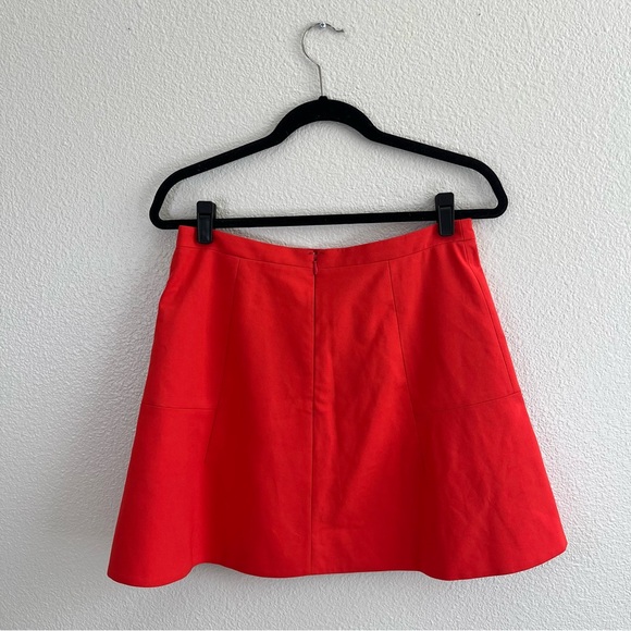 J. Crew Orange-Red Structured A-Line Mini Skirt Women’s 6 - Picture 5 of 10